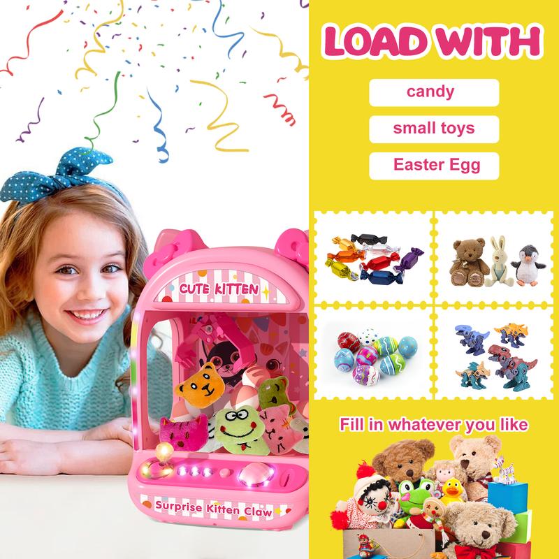 Mini Claw Machine for Kids – Unicorn Candy Grabber with Sound & 20 Plush Toys, Perfect for Parties & Birthdays