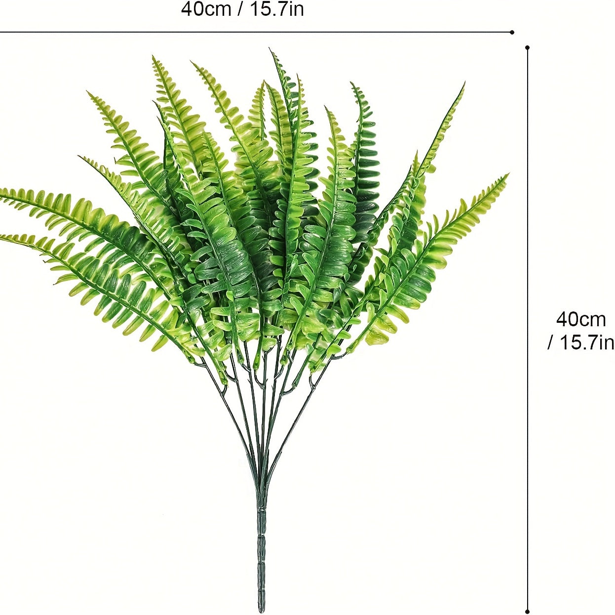 UV-Resistant Faux Boston Ferns – 10 Bundles Premium Artificial Plants for Indoor & Outdoor Decor